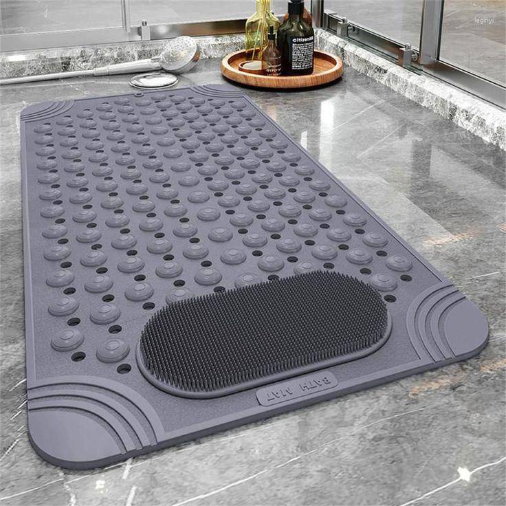 Bath Mats Non-slip Shower Carpet Soft Mat Dense Drainage Holes Bathroom Anti-slip Household Massage Pad Accessories
